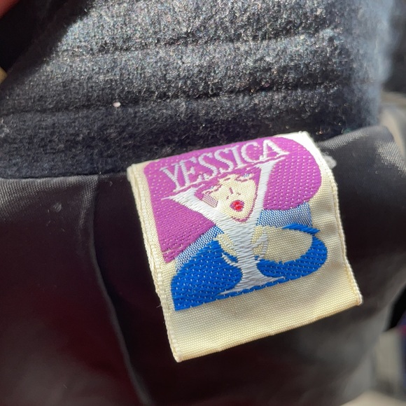 Vintage yessica Genuine Wool Little Black Warm Classy Pencil Skirt 42 - Picture 2 of 11